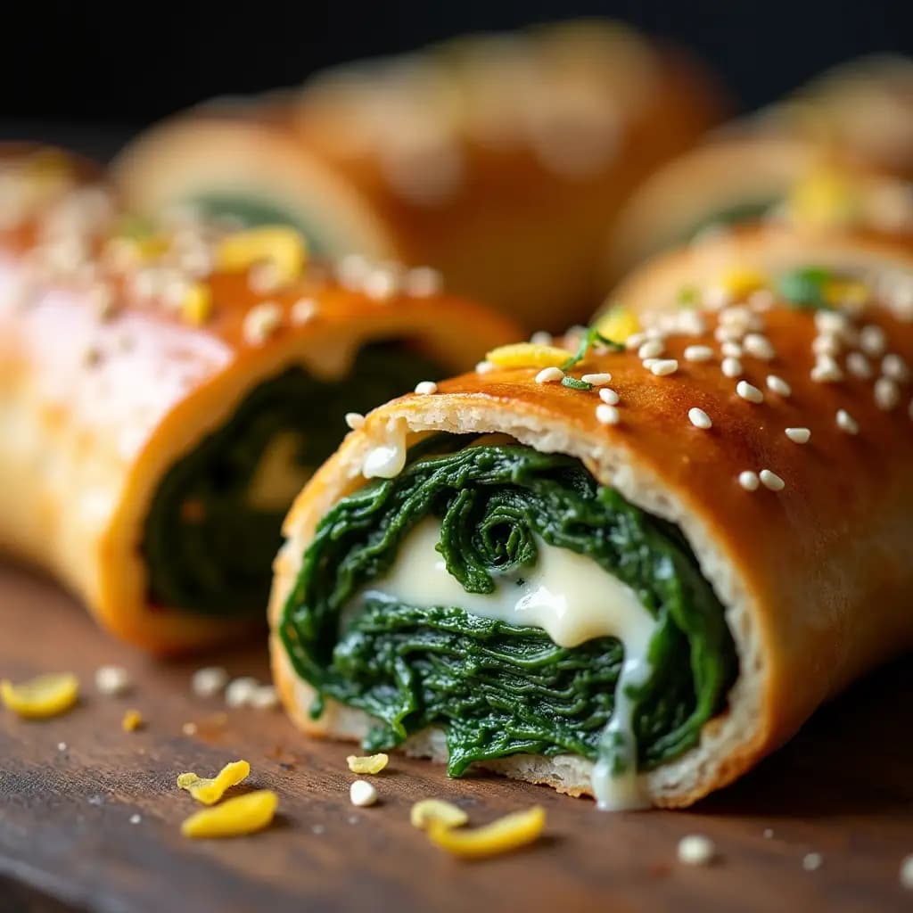 Peynirli Ispanaklı Pirinç Yufkası Böreği yemeği